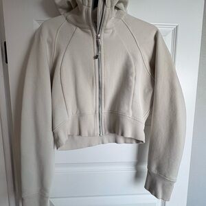 Women's Lululemon Scuba Full Zip Cream Hooded Jacket